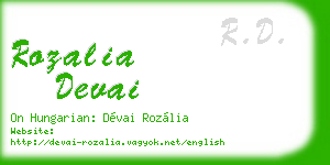 rozalia devai business card
